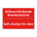 Selbstschließende Brandschutztür/.../ - Self-closing fire door