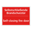 Selbstschließende Brandschutztür/.../ - Self-closing fire door