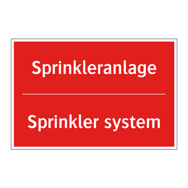 Sprinkleranlage - Sprinkler system