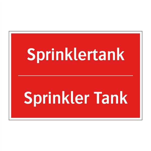Sprinklertank - Sprinkler Tank