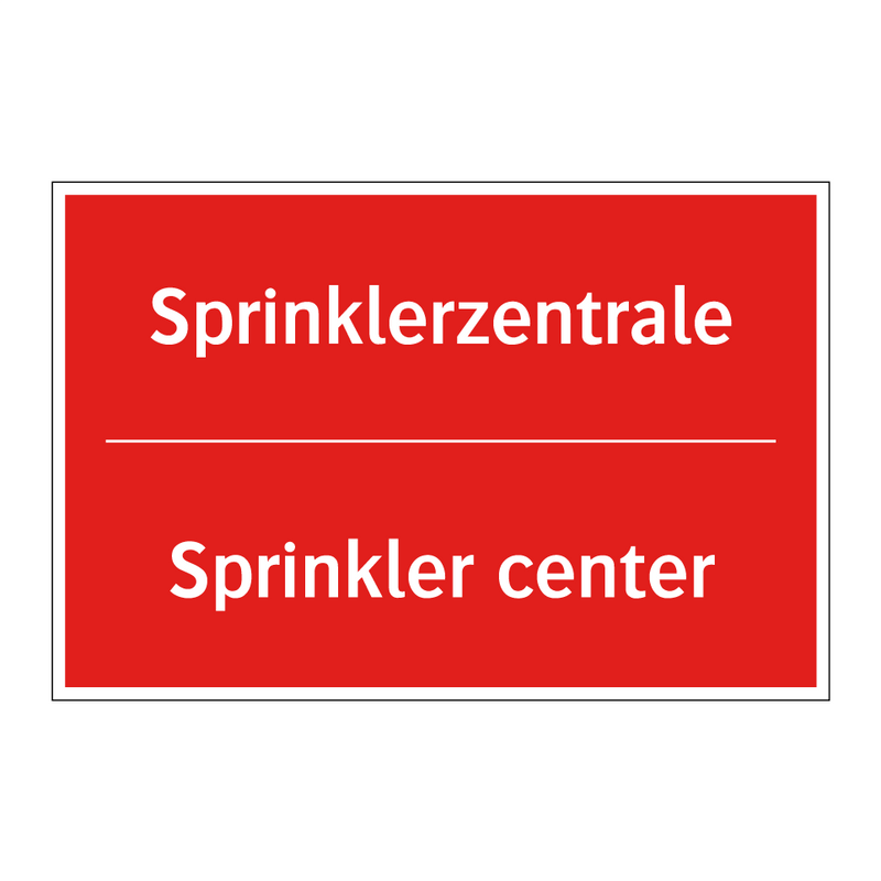Sprinklerzentrale - Sprinkler center