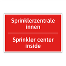 Sprinklerzentrale innen - Sprinkler center inside