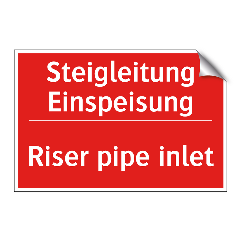 Steigleitung Einspeisung - Riser pipe inlet