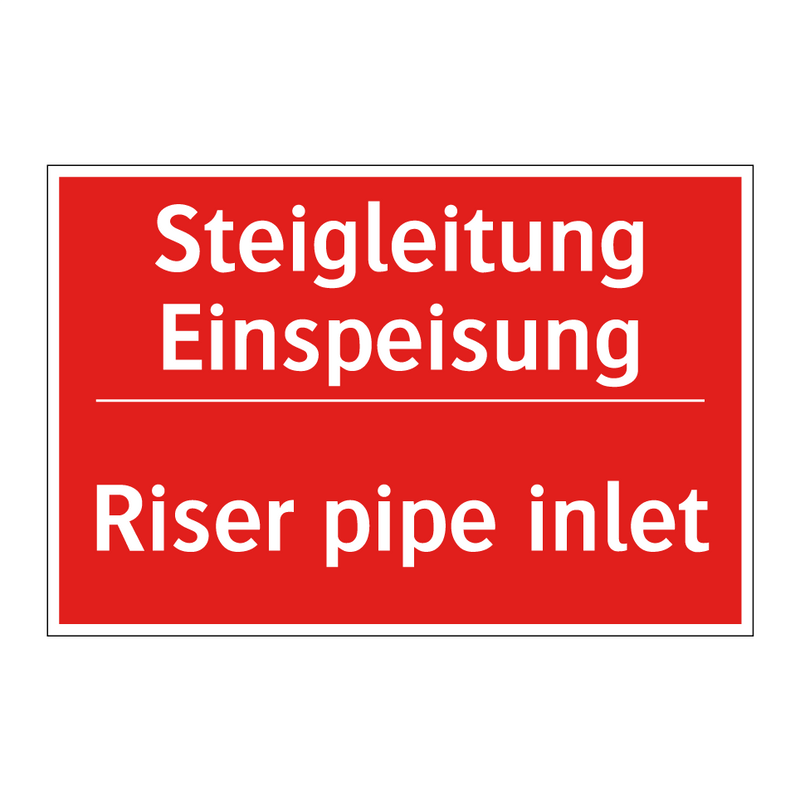 Steigleitung Einspeisung - Riser pipe inlet