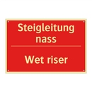 Steigleitung nass - Wet riser