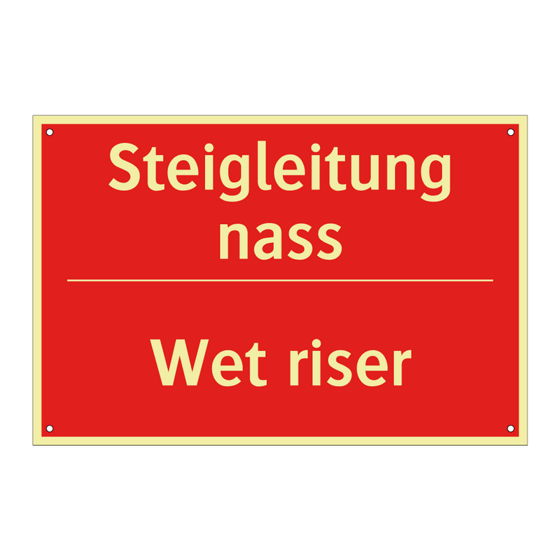 Steigleitung nass - Wet riser
