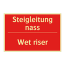 Steigleitung nass - Wet riser