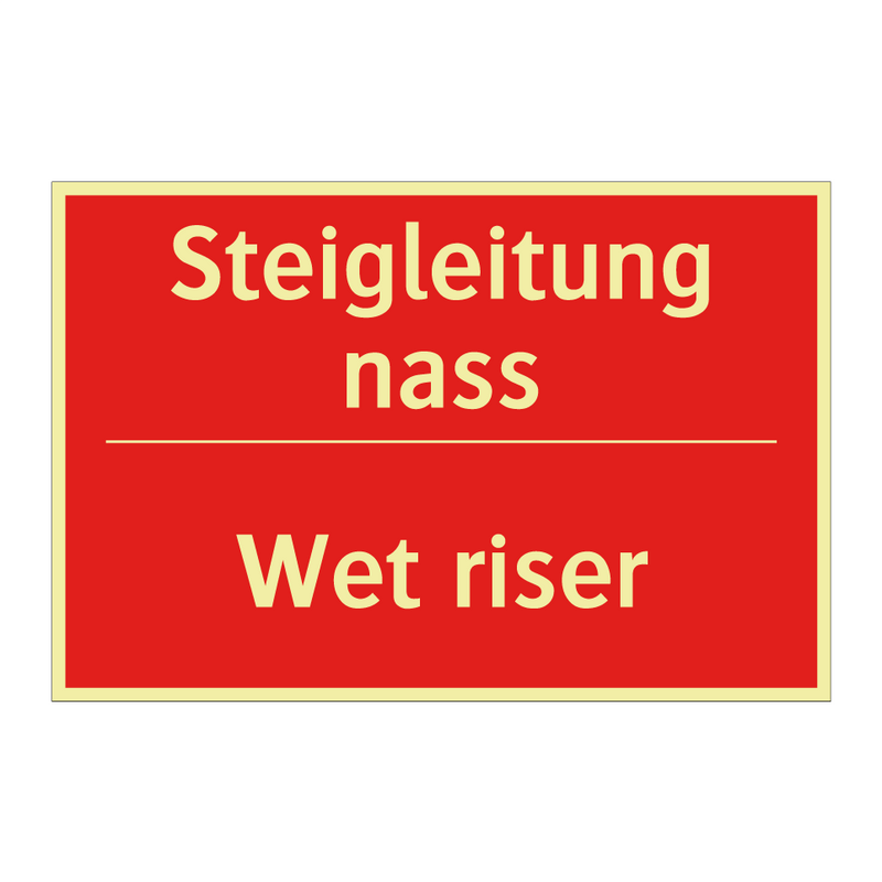 Steigleitung nass - Wet riser