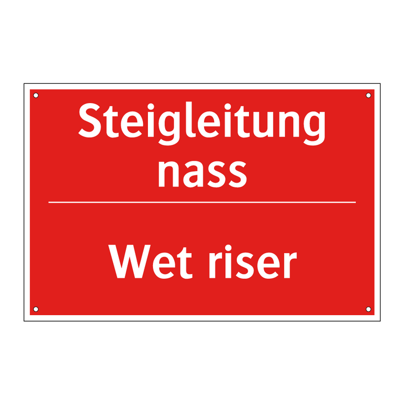 Steigleitung nass - Wet riser