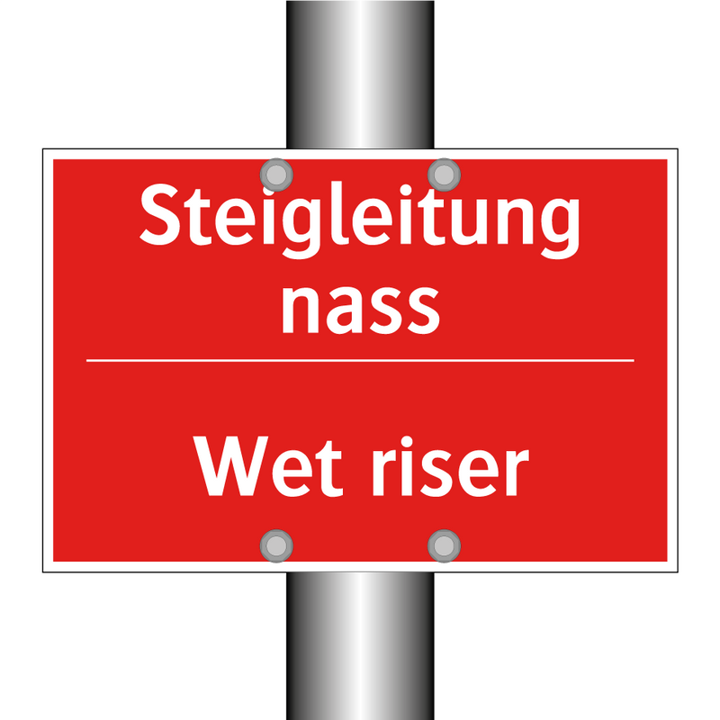 Steigleitung nass - Wet riser