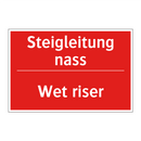 Steigleitung nass - Wet riser