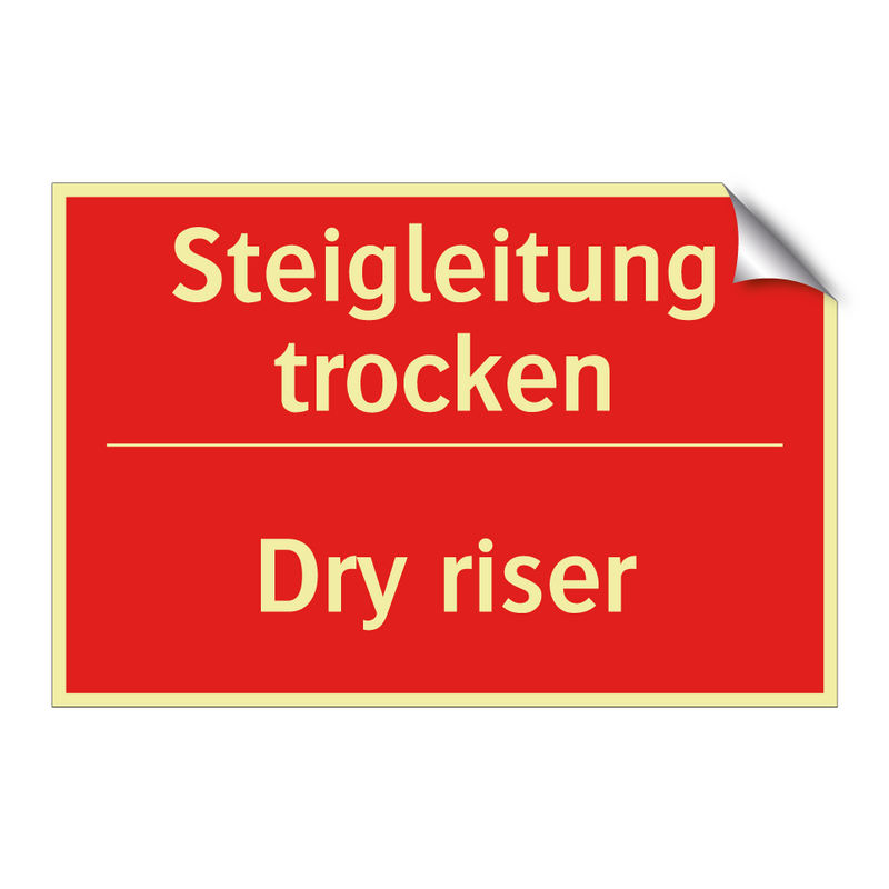 Steigleitung trocken - Dry riser