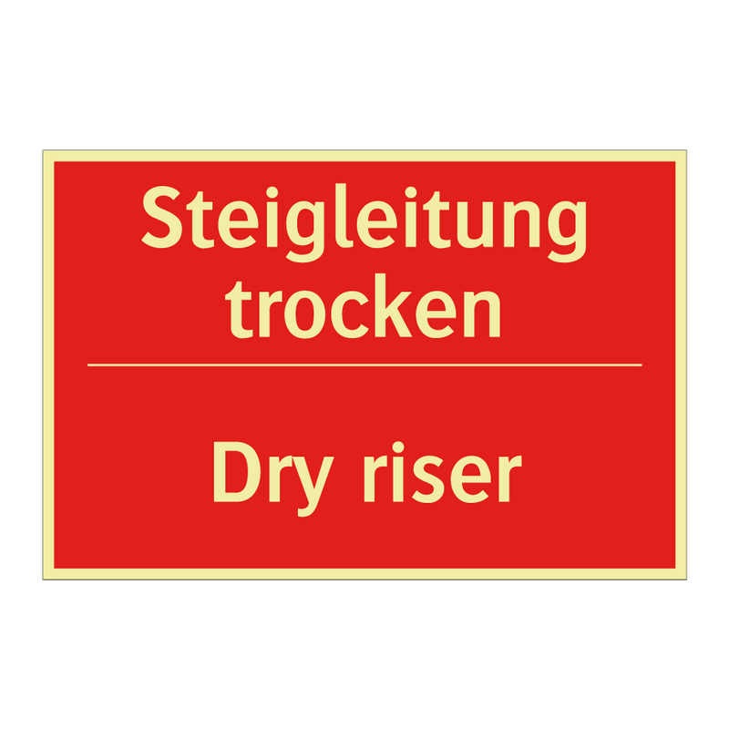 Steigleitung trocken - Dry riser