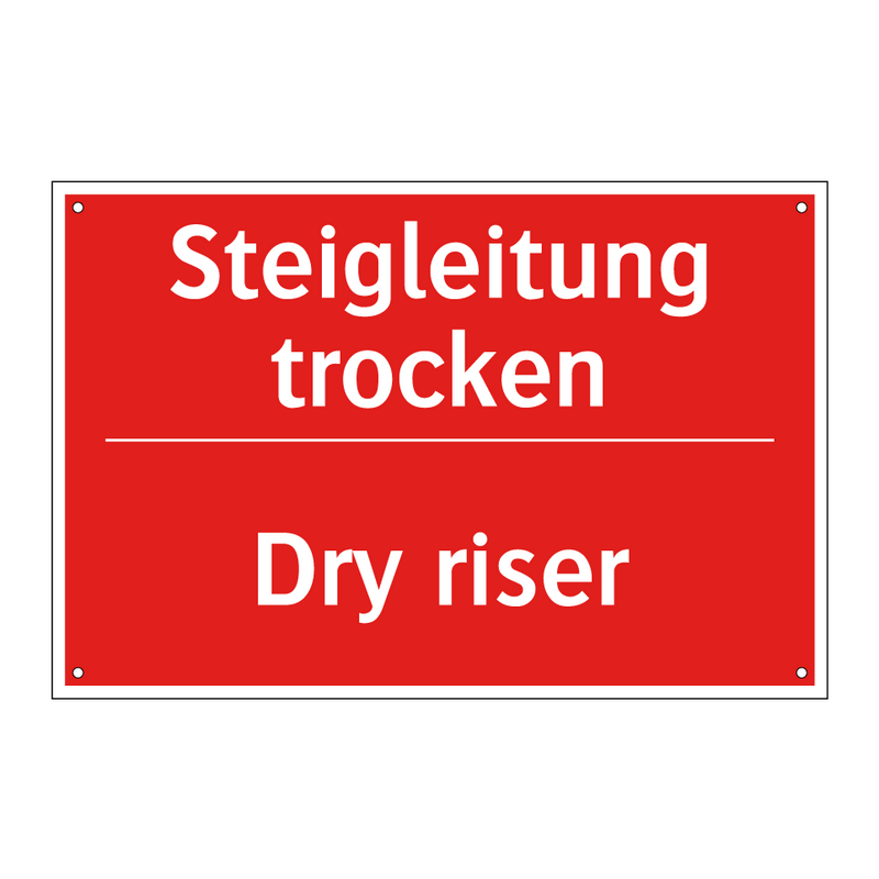 Steigleitung trocken - Dry riser
