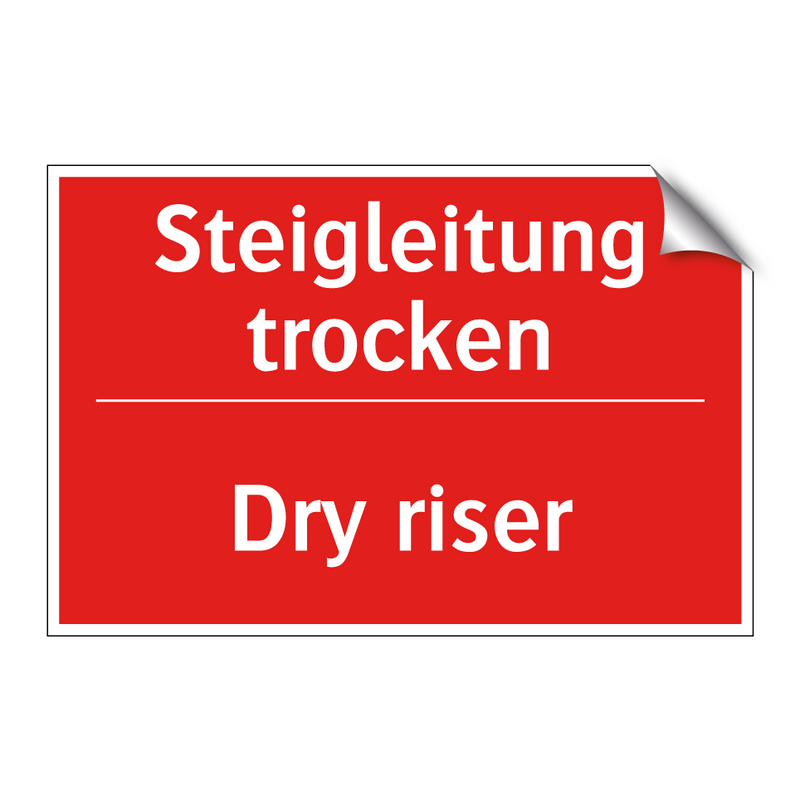 Steigleitung trocken - Dry riser