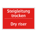 Steigleitung trocken - Dry riser