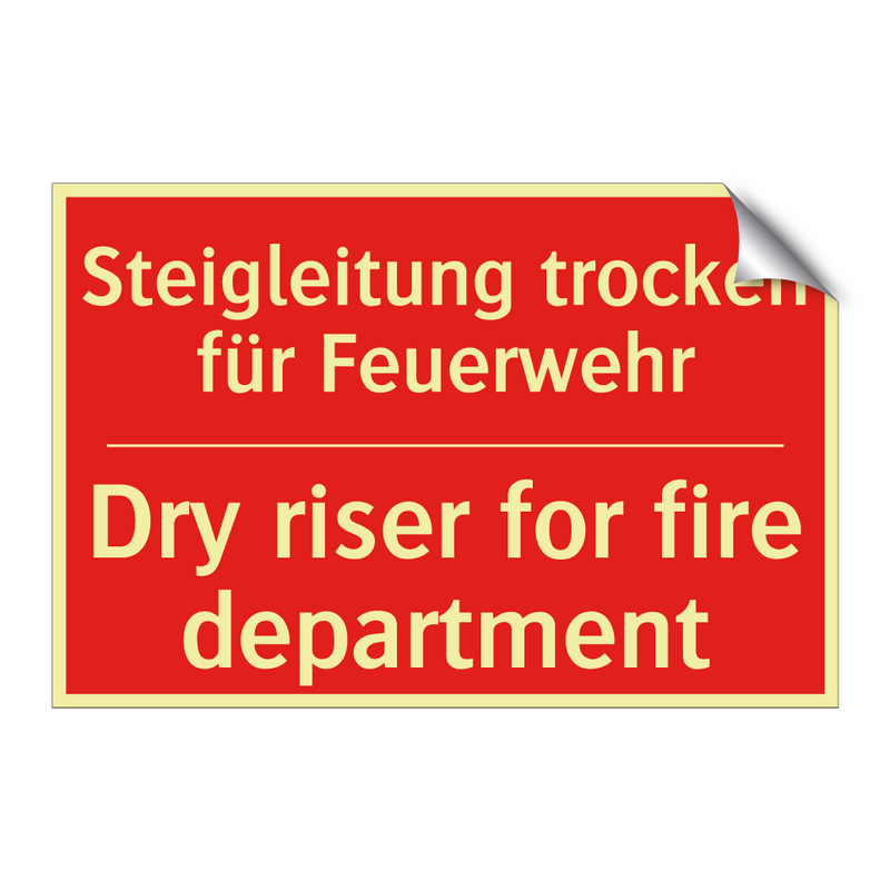 Steigleitung trocken für Feuerwehr/.../ - Dry riser for fire department