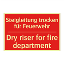 Steigleitung trocken für Feuerwehr/.../ - Dry riser for fire department