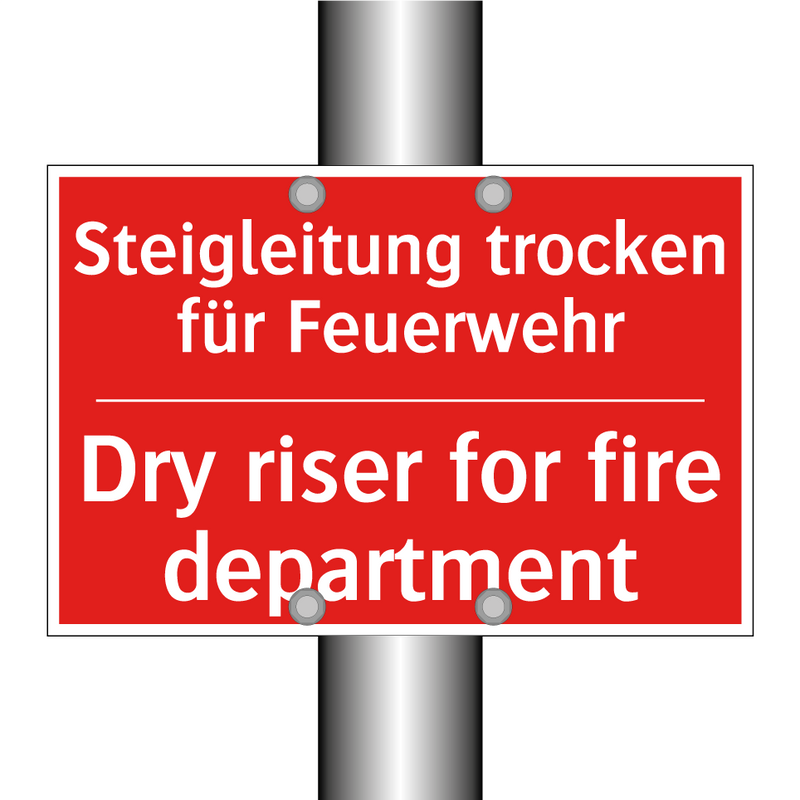 Steigleitung trocken für Feuerwehr/.../ - Dry riser for fire department