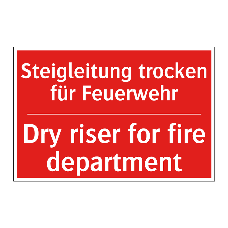 Steigleitung trocken für Feuerwehr/.../ - Dry riser for fire department