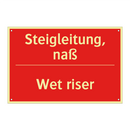 Steigleitung, naß - Wet riser