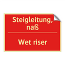 Steigleitung, naß - Wet riser