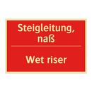 Steigleitung, naß - Wet riser