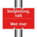 Steigleitung, naß - Wet riser