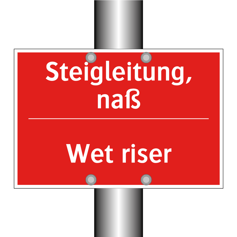 Steigleitung, naß - Wet riser
