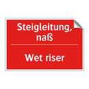 Steigleitung, naß - Wet riser