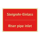 Steigrohr-Einlass - Riser pipe inlet