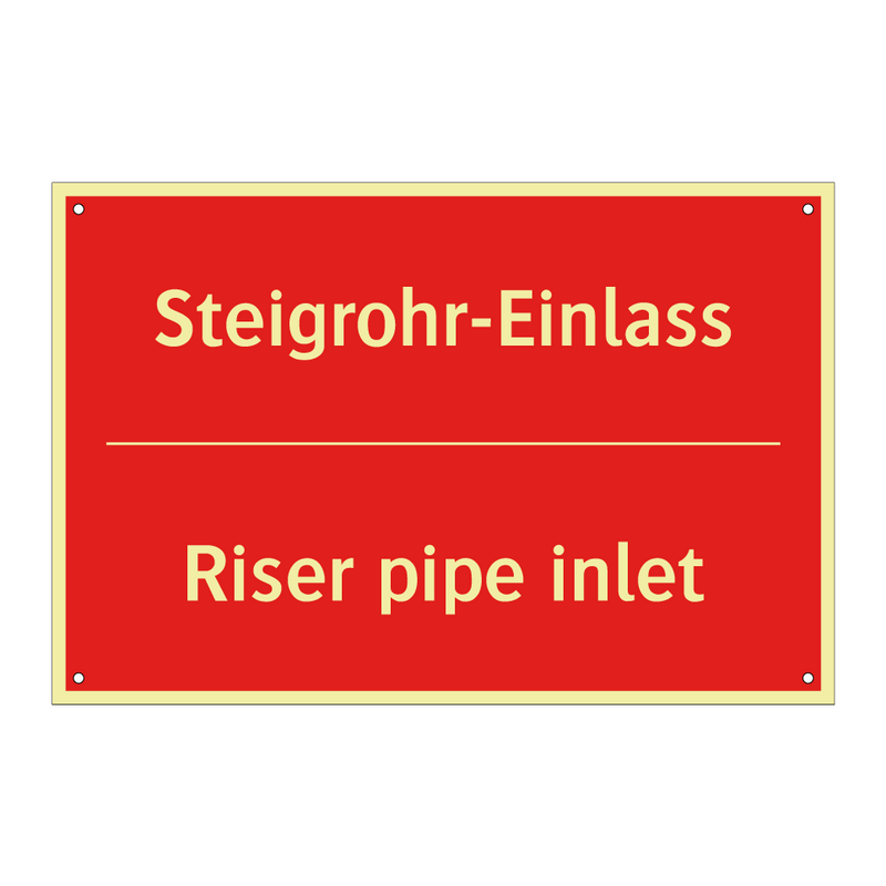 Steigrohr-Einlass - Riser pipe inlet
