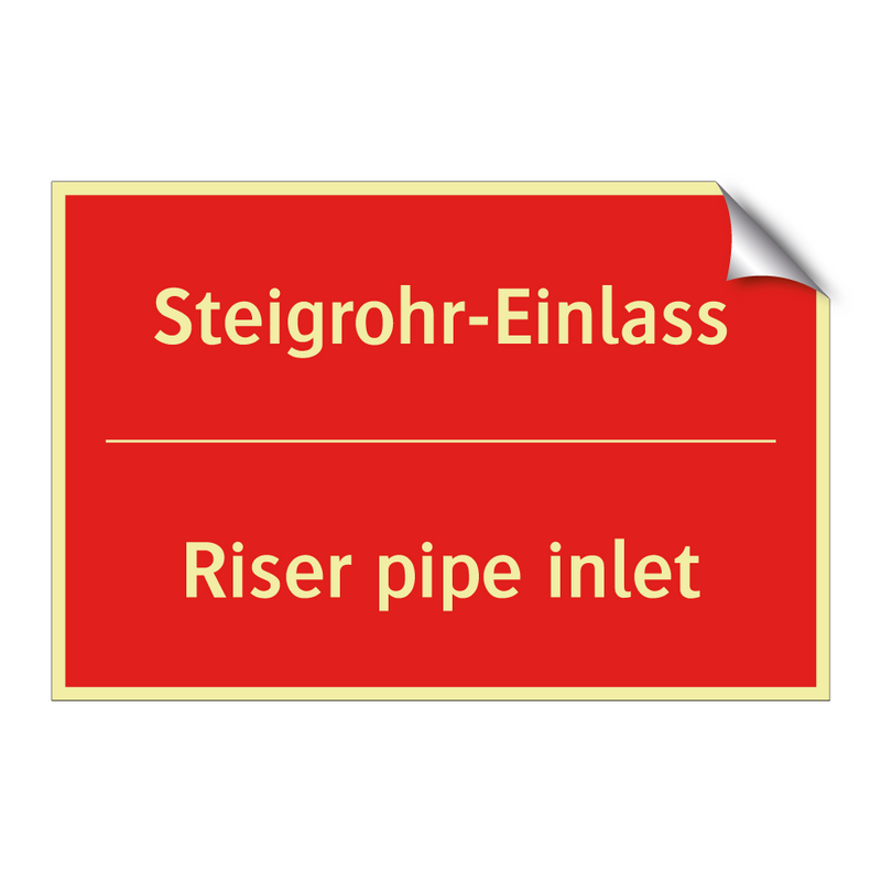 Steigrohr-Einlass - Riser pipe inlet