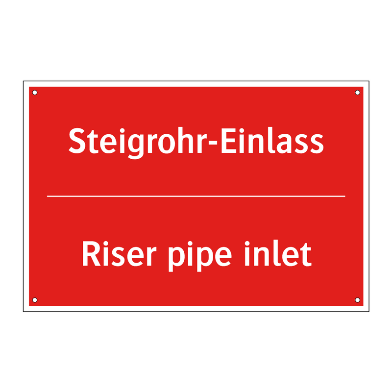 Steigrohr-Einlass - Riser pipe inlet