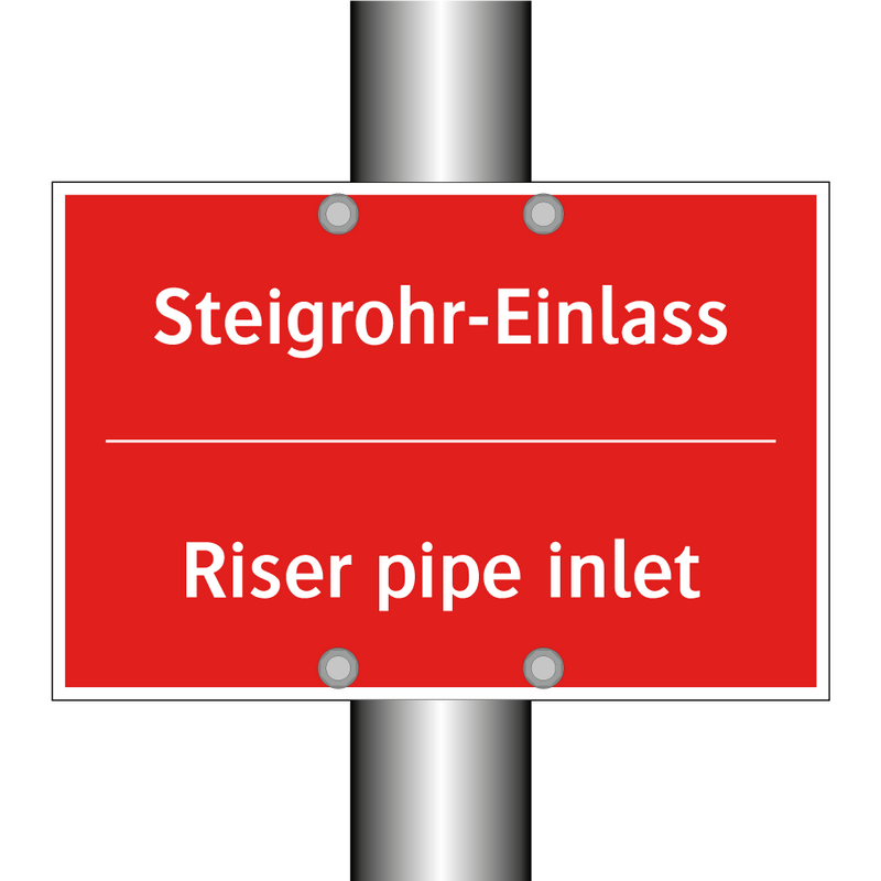 Steigrohr-Einlass - Riser pipe inlet