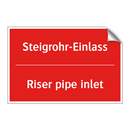 Steigrohr-Einlass - Riser pipe inlet