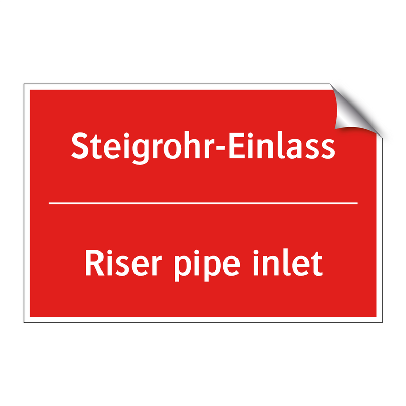 Steigrohr-Einlass - Riser pipe inlet