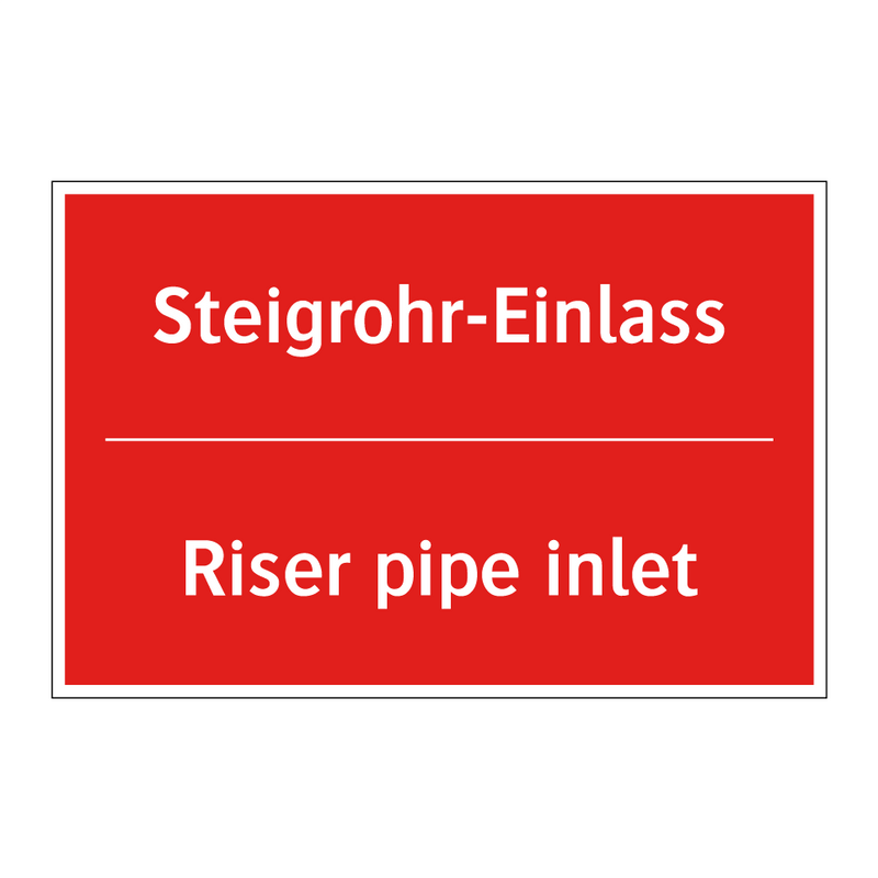 Steigrohr-Einlass - Riser pipe inlet