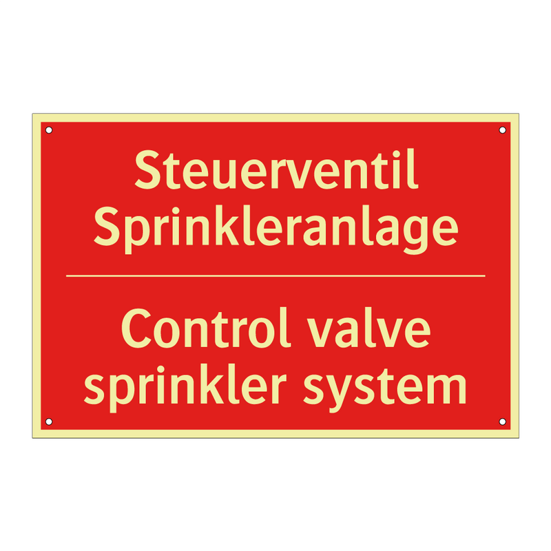 Steuerventil Sprinkleranlage - Control valve sprinkler system