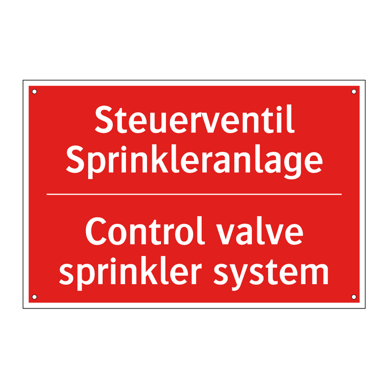 Steuerventil Sprinkleranlage - Control valve sprinkler system