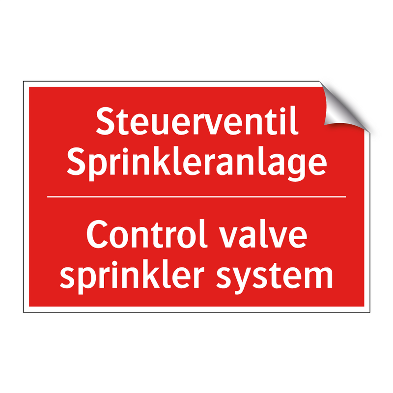Steuerventil Sprinkleranlage - Control valve sprinkler system