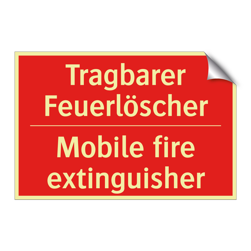 Tragbarer Feuerlöscher - Mobile fire extinguisher