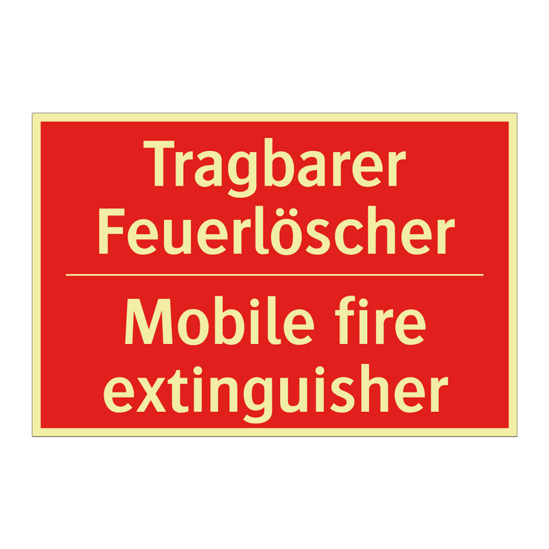 Tragbarer Feuerlöscher - Mobile fire extinguisher