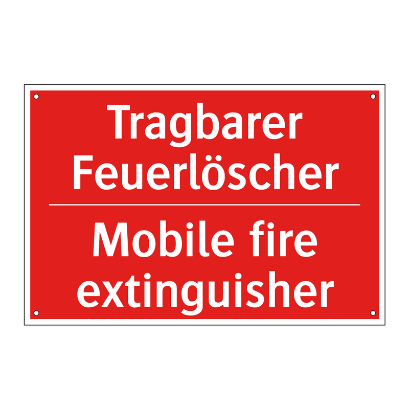 Tragbarer Feuerlöscher - Mobile fire extinguisher