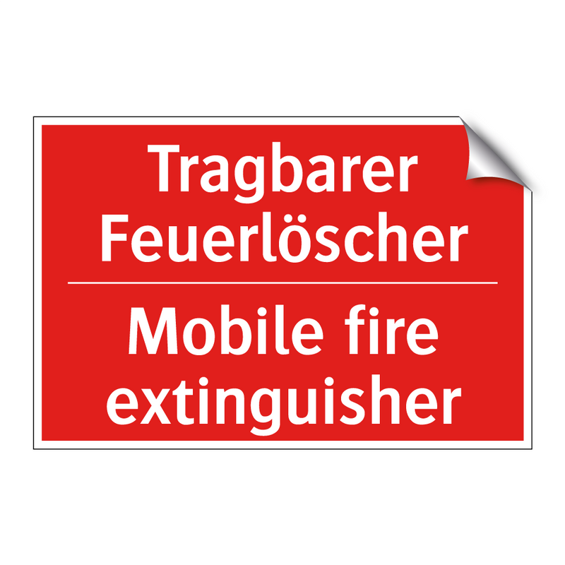 Tragbarer Feuerlöscher - Mobile fire extinguisher