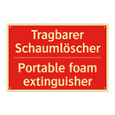 Tragbarer Schaumlöscher - Portable foam extinguisher