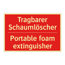 Tragbarer Schaumlöscher - Portable foam extinguisher