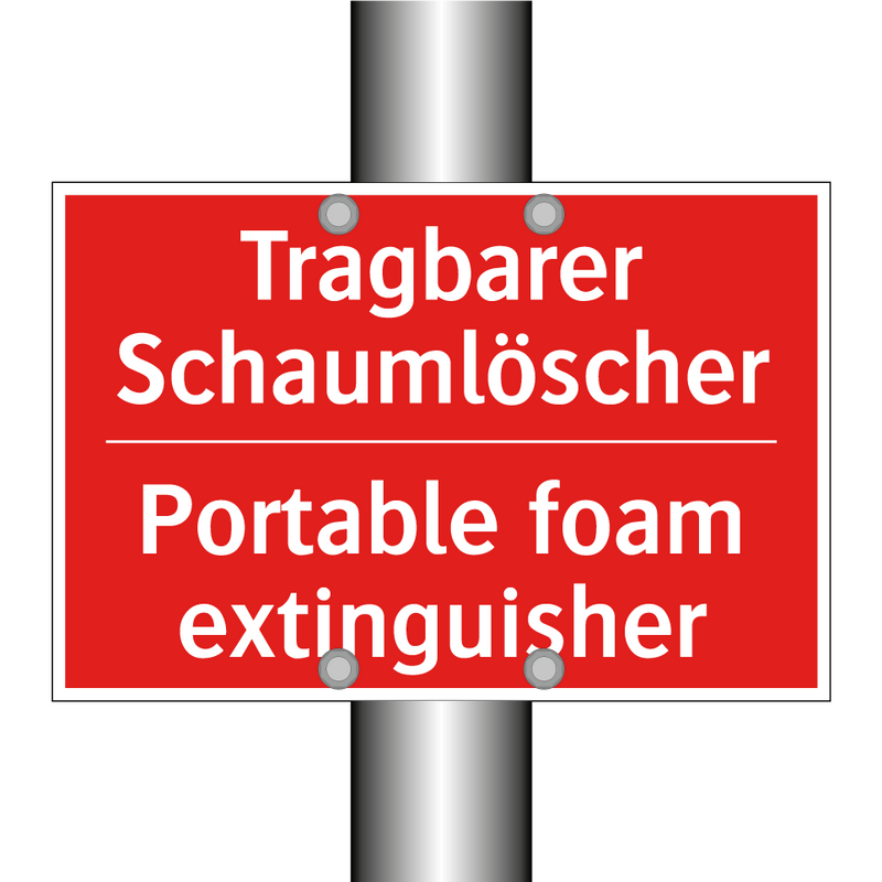 Tragbarer Schaumlöscher - Portable foam extinguisher