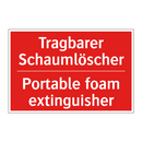 Tragbarer Schaumlöscher - Portable foam extinguisher