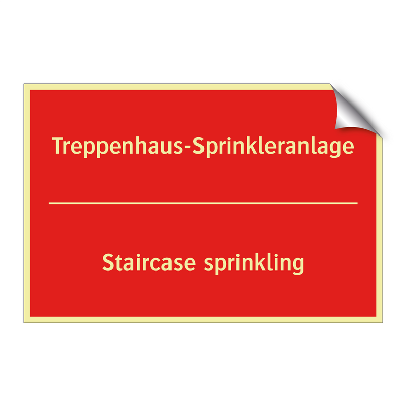 Treppenhaus-Sprinkleranlage - Staircase sprinkling